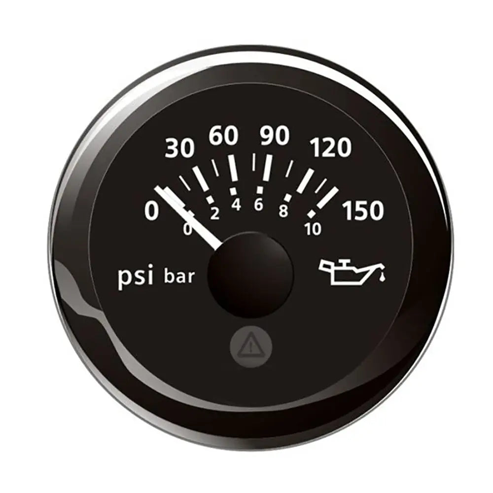 Veratron ViewLine 52mm Oil Pressure Indicator 0-150 PSI with Black Dial and Round Bezel