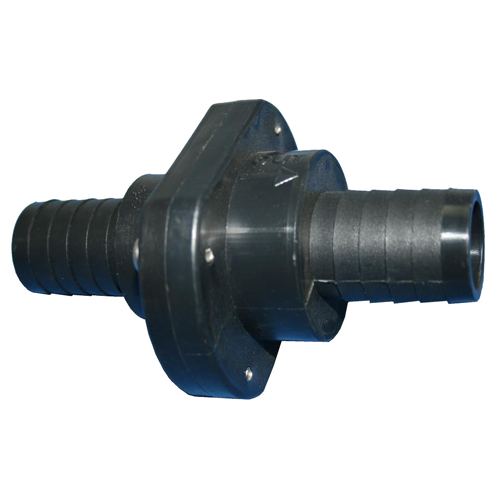 T-H Marine Supplies Double Barb Inline Scupper Check Valve 1-1/8 inch Black - ILS-1200-DP