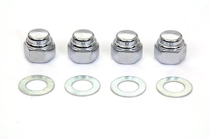 Colony Rocker Shaft Chrome End Cap Nut with Washers for Harley Davidson FL (1966-1975) by Colony