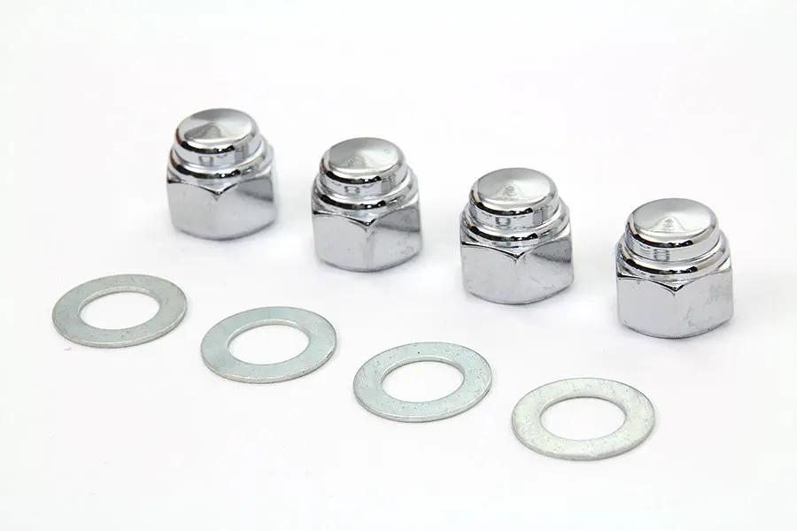 Colony Rocker Shaft Chrome End Cap Nut with Washers for Harley Davidson FL (1966-1975) by Colony