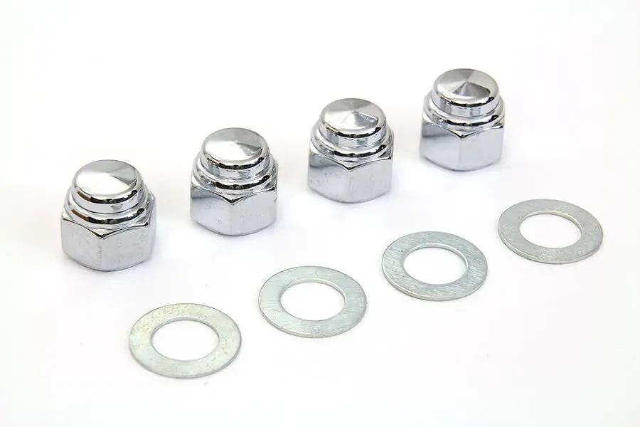 Colony Rocker Shaft Chrome End Cap Nut with Washers for Harley Davidson FL (1966-1975) by Colony