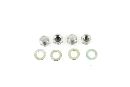 Colony Rocker Shaft Cadmium End Cap Nut Kit with Washers for Harley Davidson FL (1966-1975) by Colony