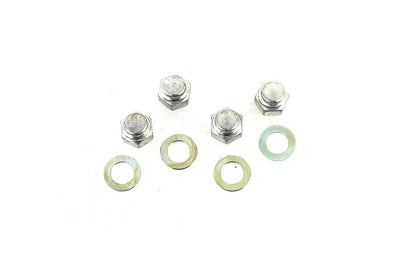 Colony Rocker Shaft Cadmium End Cap Nut Kit with Washers for Harley Davidson FL (1966-1975) by Colony