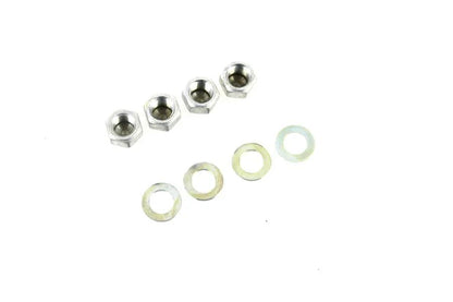 Colony Rocker Shaft Cadmium End Cap Nut Kit with Washers for Harley Davidson FL (1966-1975) by Colony