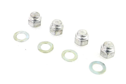 Colony Rocker Shaft Cadmium End Cap Nut Kit with Washers for Harley Davidson FL (1966-1975) by Colony