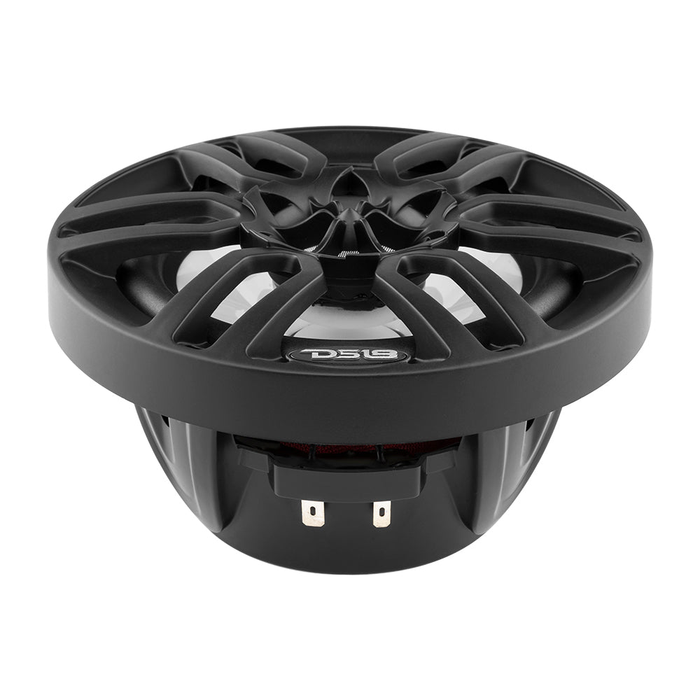 DS18 Hydro 6.5-Inch 2-Way Marine Speakers with RGB LED Lights – Matte Black