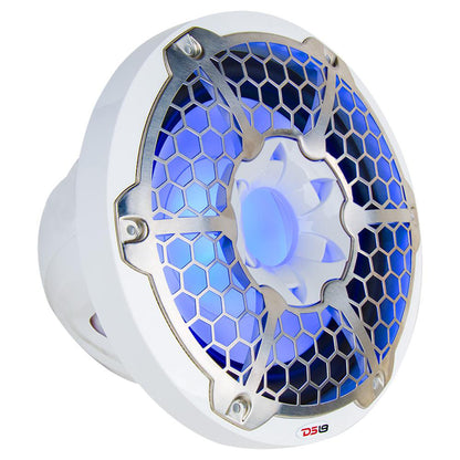 DS18 Hydro 12-Inch Marine Subwoofer with RGB Lights - 700W, White