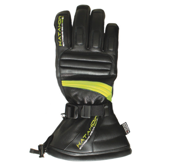 Katahdin Gear KG-Torque Leather Gloves, Black and Hi-Viz, 2XL, Pair