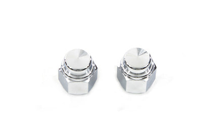 V-Twin Chrome Cap Nut Fine 1/2 Inch-20 Thread - Durable Motorcycle Hardware Accessory