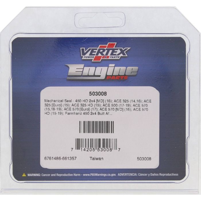 VERTEX Mechanical Seal Part 503008 for Reliable Pump Performance