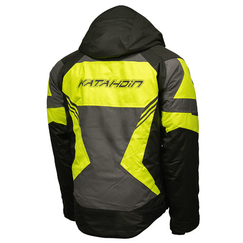 Katahdin Gear Dagger Jacket for Men, 2X-L, Black/Grey/Hi-Viz