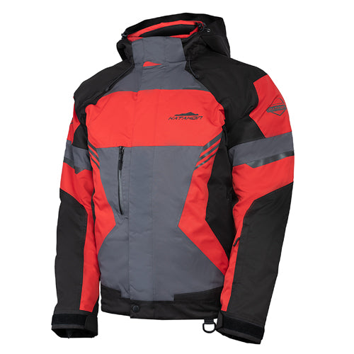 Katahdin Gear Dagger Jacket for Men - Large, Black/Grey/Red by KATAHDIN GEAR