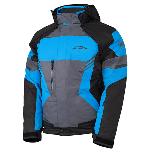 Katahdin Gear Dagger Jacket for Men - Large, Black/Grey/Blue by KATAHDIN GEAR