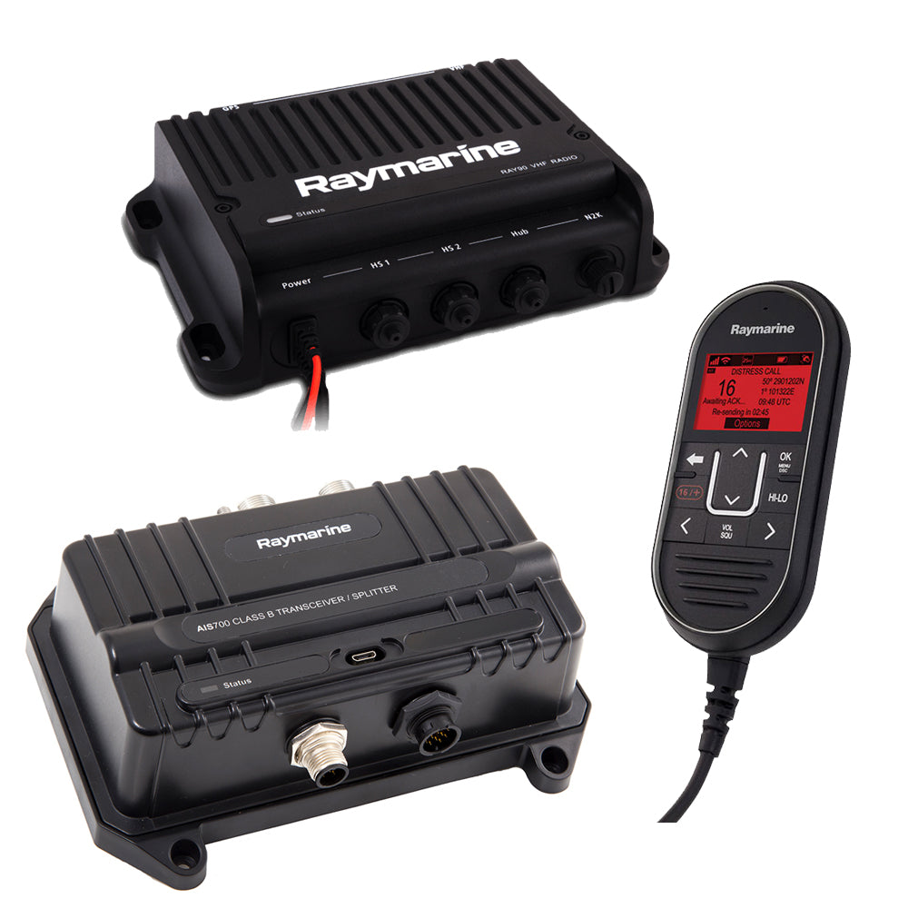Raymarine Ray90 VHF Marine Radio with AIS700 Class B AIS Transceiver Bundle