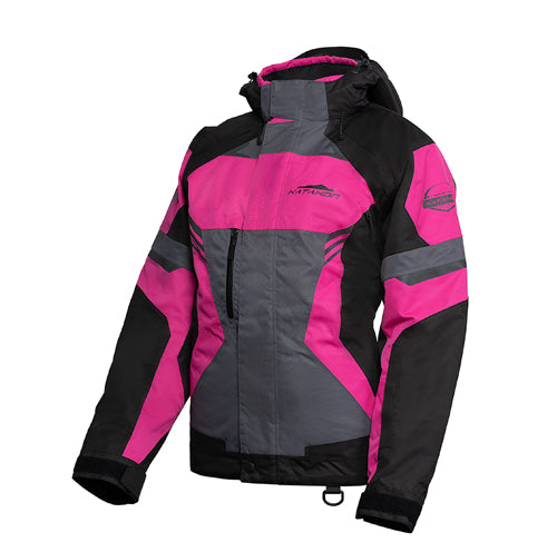 Katadinh Gear Dagger Jacket for Women - Black/Grey/Pink, X-Large