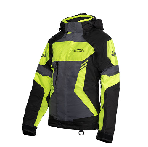 Katahdin Gear Dagger Jacket for Women - Large, Black/Grey with Hi-Viz Features