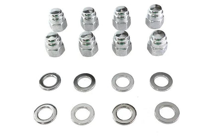 Colony Chrome Cylinder Base Nut Kit for Harley Davidson FL Models - Part 8437-16 by Colony