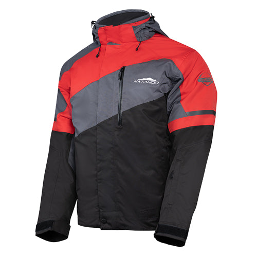 Katahdin Gear Recon Jacket for Men - Large, Black/Grey/Red