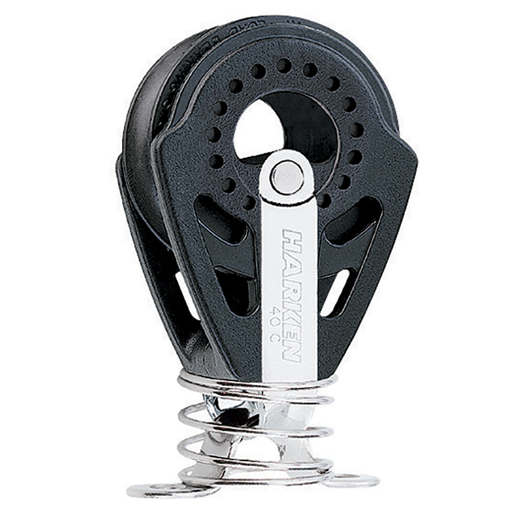 Harken 40mm Carbo Block with Spring & Eyestrap – Lightweight High-Load Sailing Block