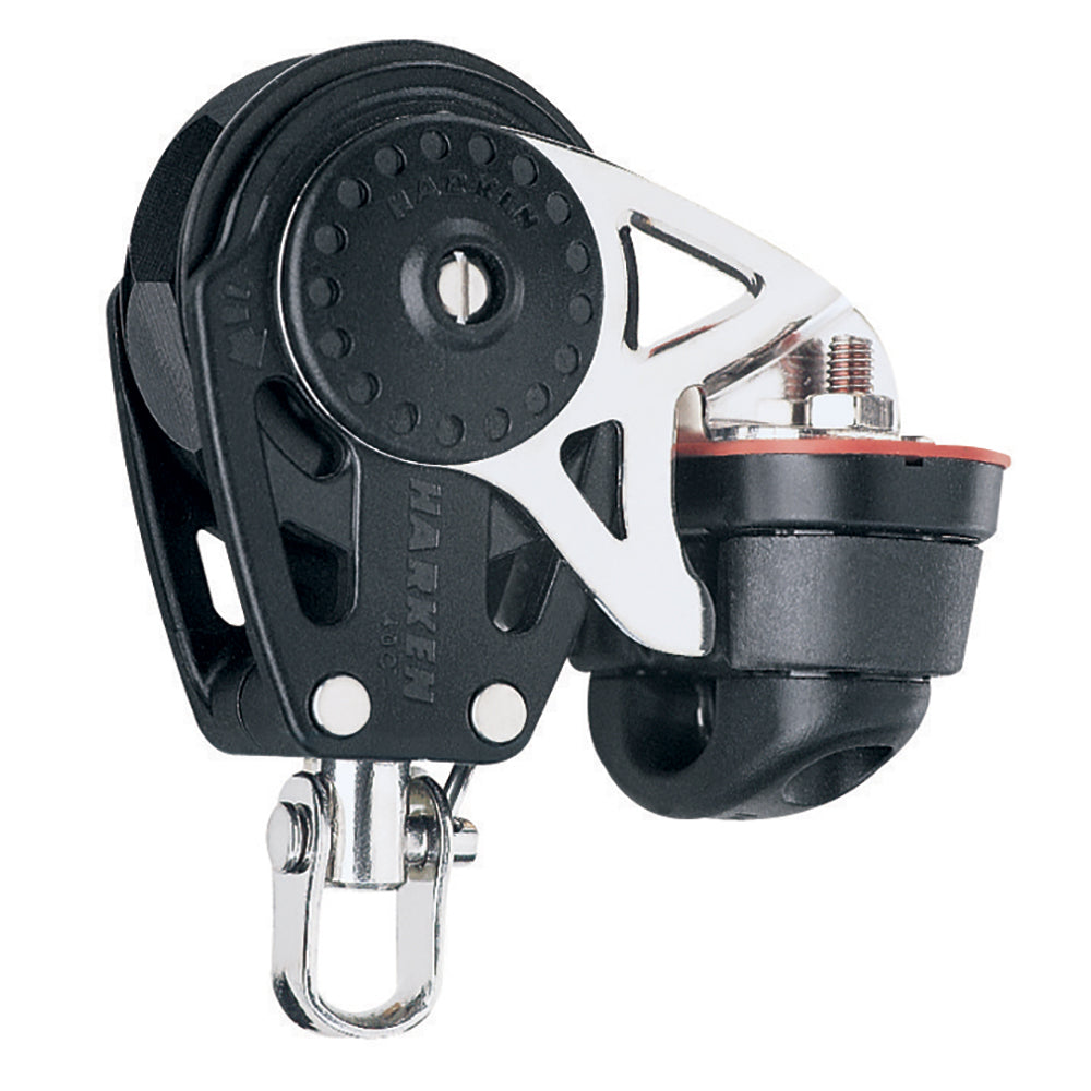 Harken 40mm Carbo Single Ratchet Block with Swivel Becket and Cam Cleat