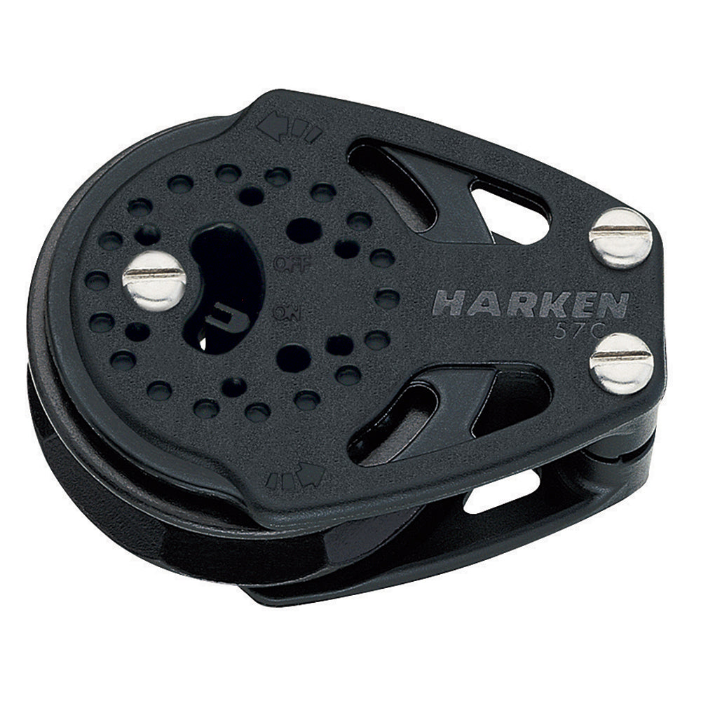 Harken 57mm Single Carbo Ratchet Cheek Block - High-Performance Sailboat Hardware