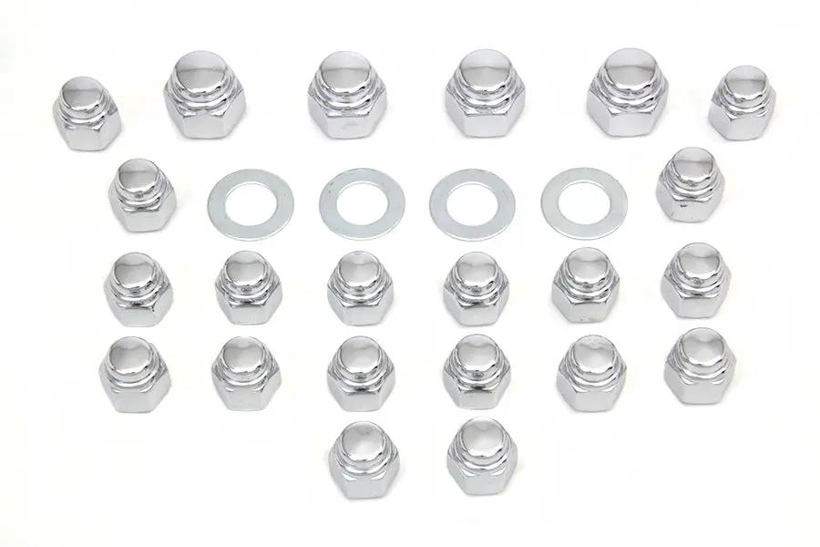 Colony Rocker Box Nut Kit Cap Style for Harley Davidson FL Models by Colony