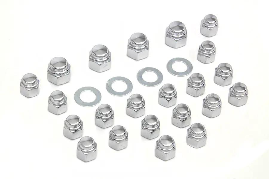 Colony Rocker Box Nut Kit Cap Style for Harley Davidson FL Models by Colony