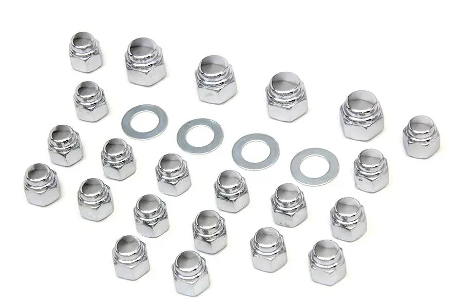 Colony Rocker Box Nut Kit Cap Style for Harley Davidson FL Models by Colony
