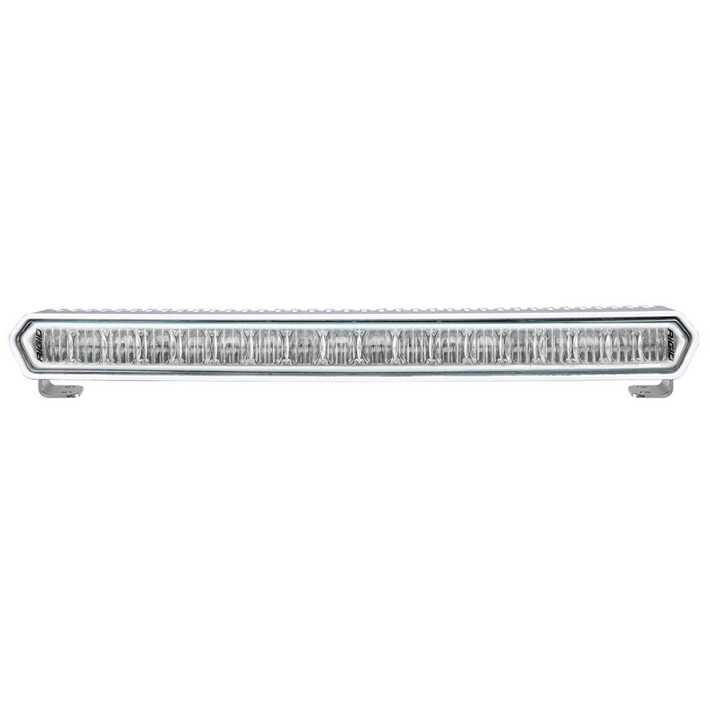 RIGID Industries SR-L Series Marine 20-Inch White LED Lightbar with White Halo Accent Lighting