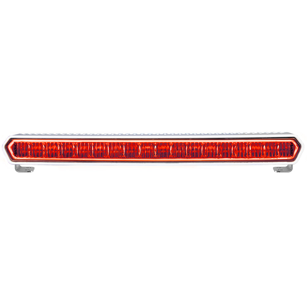 RIGID Industries SR-L Series Marine 20-Inch White LED Lightbar with Red Halo Accent and Forward Lighting