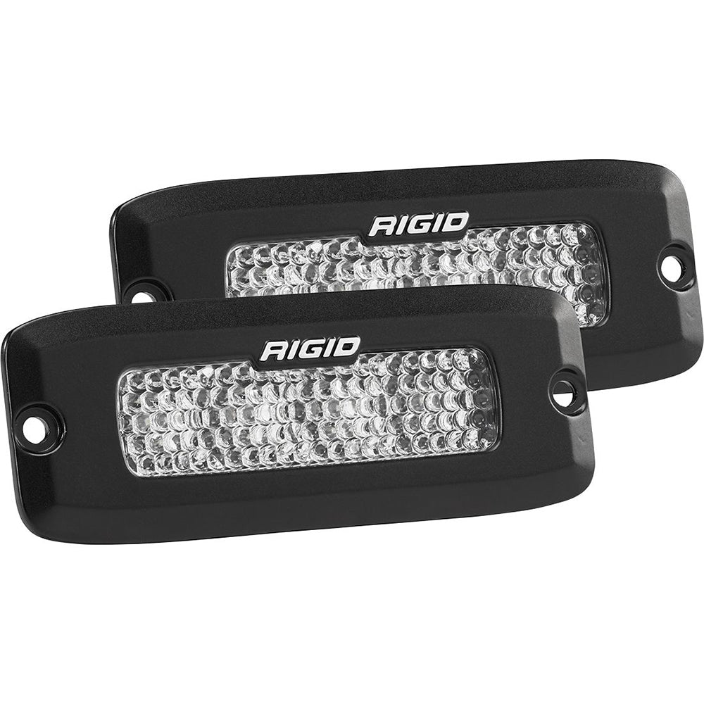 RIGID Industries SR-Q Series PRO Spot Diffused LED Pair - Flush Mount Black