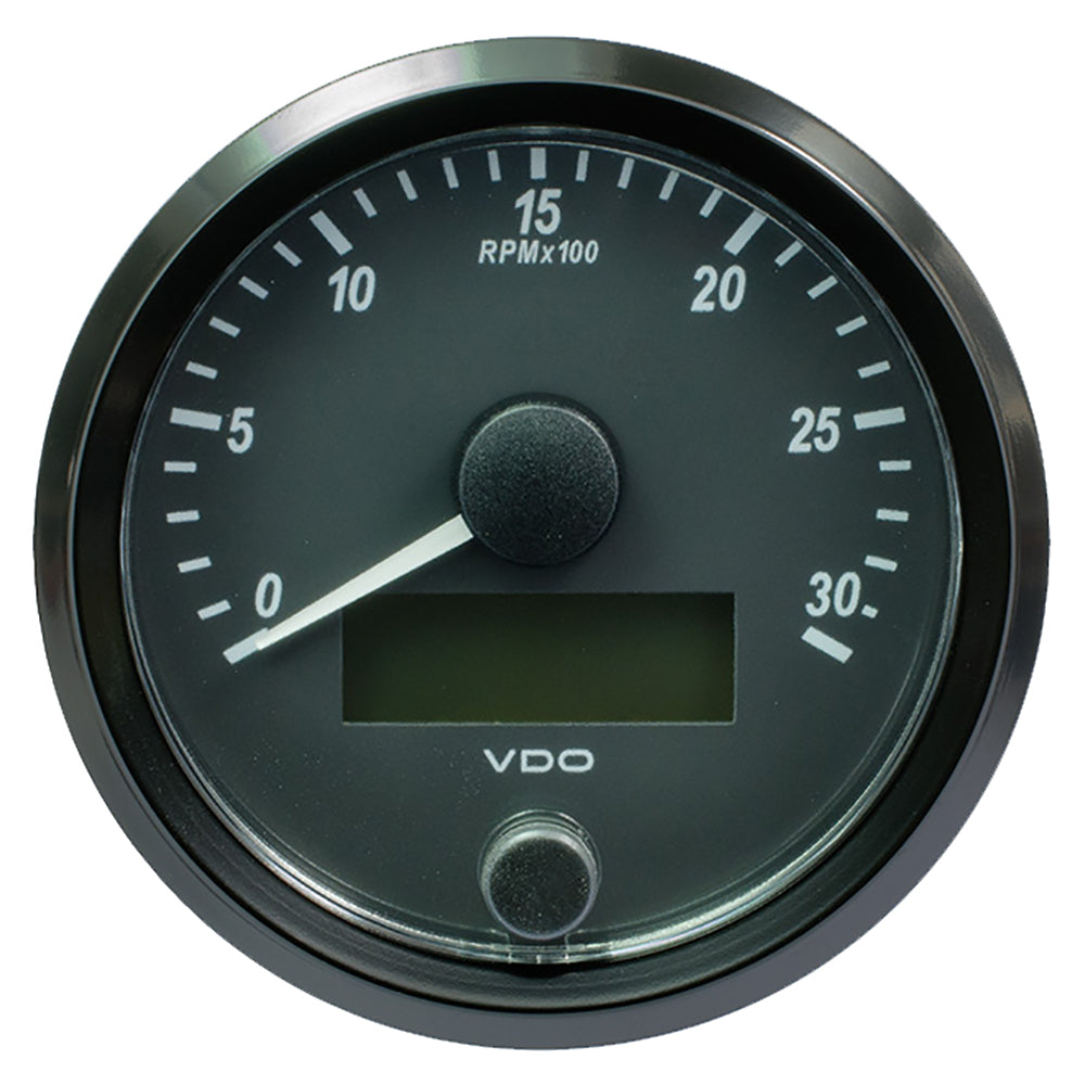 VDO SingleViu 80mm (3-1/8 inch) Tachometer – 3000 RPM with J1939 CAN & Analog Compatibility