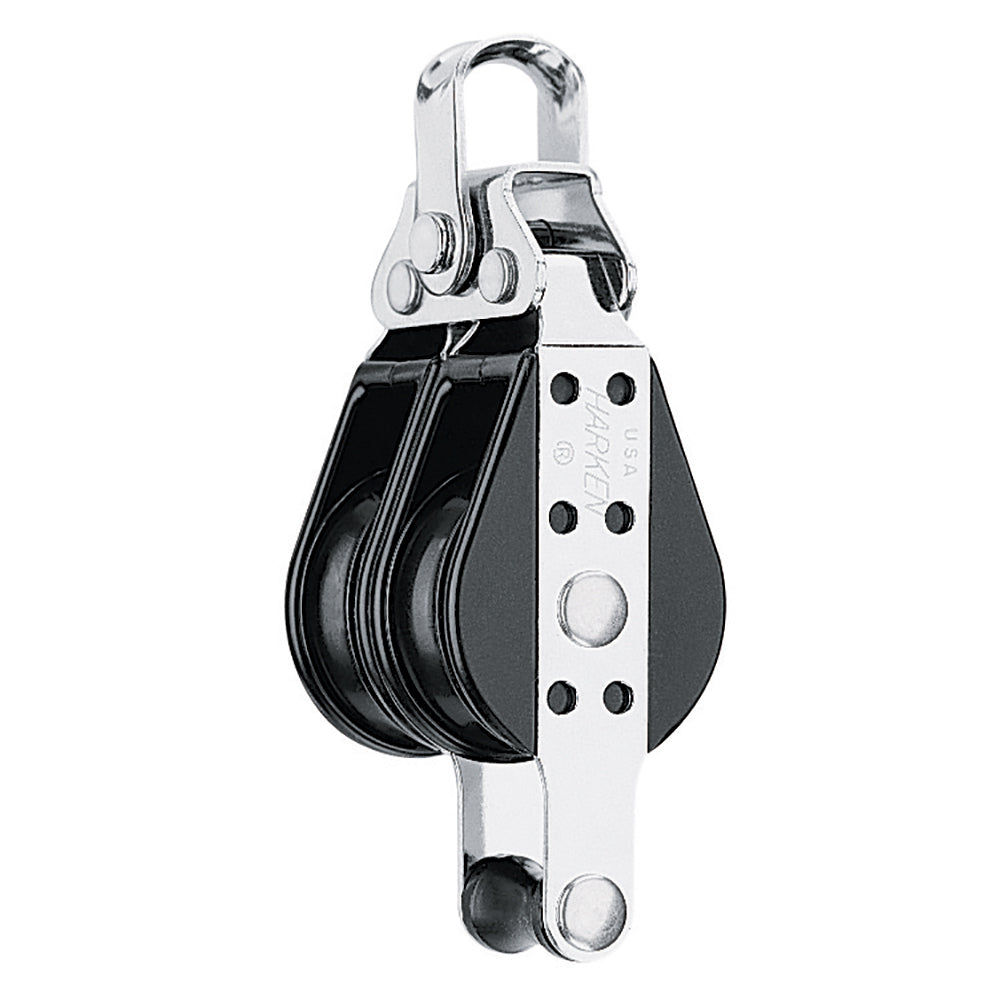 Harken 38mm Double Big Bullet Block with Becket - Heavy Duty Control Line Pulley