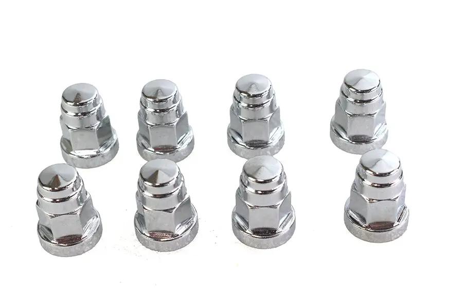 Colony Cylinder Base Hex Cap Nut Chrome Milled Finish for Harley Davidson FL & FX Models by Colony