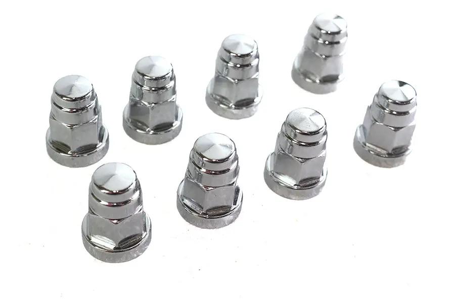 Colony Cylinder Base Hex Cap Nut Chrome Milled Finish for Harley Davidson FL & FX Models by Colony
