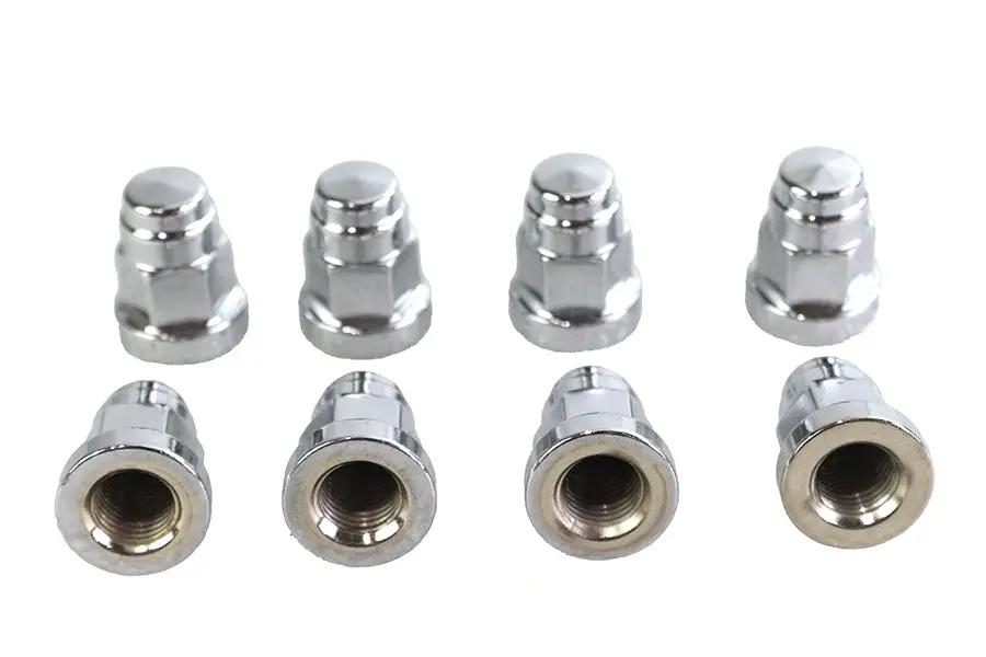 Colony Cylinder Base Hex Cap Nut Chrome Milled Finish for Harley Davidson FL & FX Models by Colony