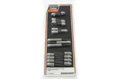 Colony Chrome Primary Cover Screw Kit Acorn Style for Harley Davidson FLT and FXR Models by Colony