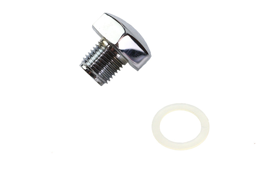 Colony Chrome Oil Tank Drain Plug for Harley Davidson FL & FX Models - Part 8493-2