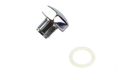 Colony Chrome Oil Tank Drain Plug for Harley Davidson FL & FX Models - Part 8493-2