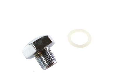 Colony Chrome Oil Tank Drain Plug for Harley Davidson FL & FX Models - Part 8493-2