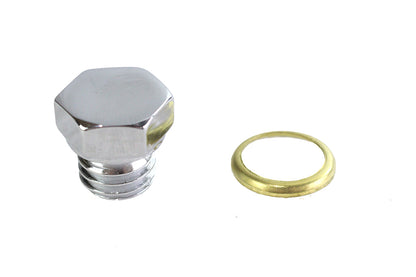 Colony Transmission Engine Drain Plug 1/2 inch x 13 Thread Chrome for Harley Davidson FL Models