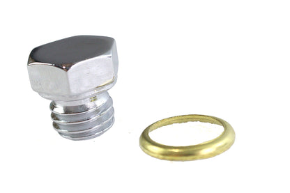 Colony Transmission Engine Drain Plug 1/2 inch x 13 Thread Chrome for Harley Davidson FL Models