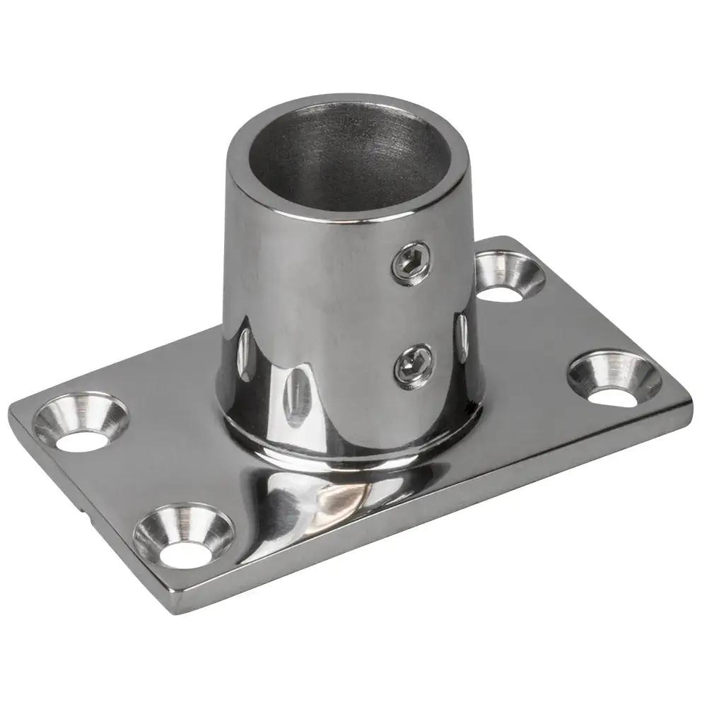 Sea-Dog Rail Base Fitting Rectangular Base 90 - 316 Stainless Steel - 1-11/16" x 3" - 7/8" O.D. by Sea-Dog