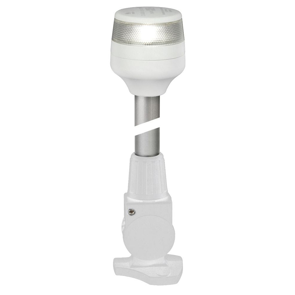 Hella Marine 2nm All Round White Fold Down Pole Navigation Lamp - 8-Inch White Base