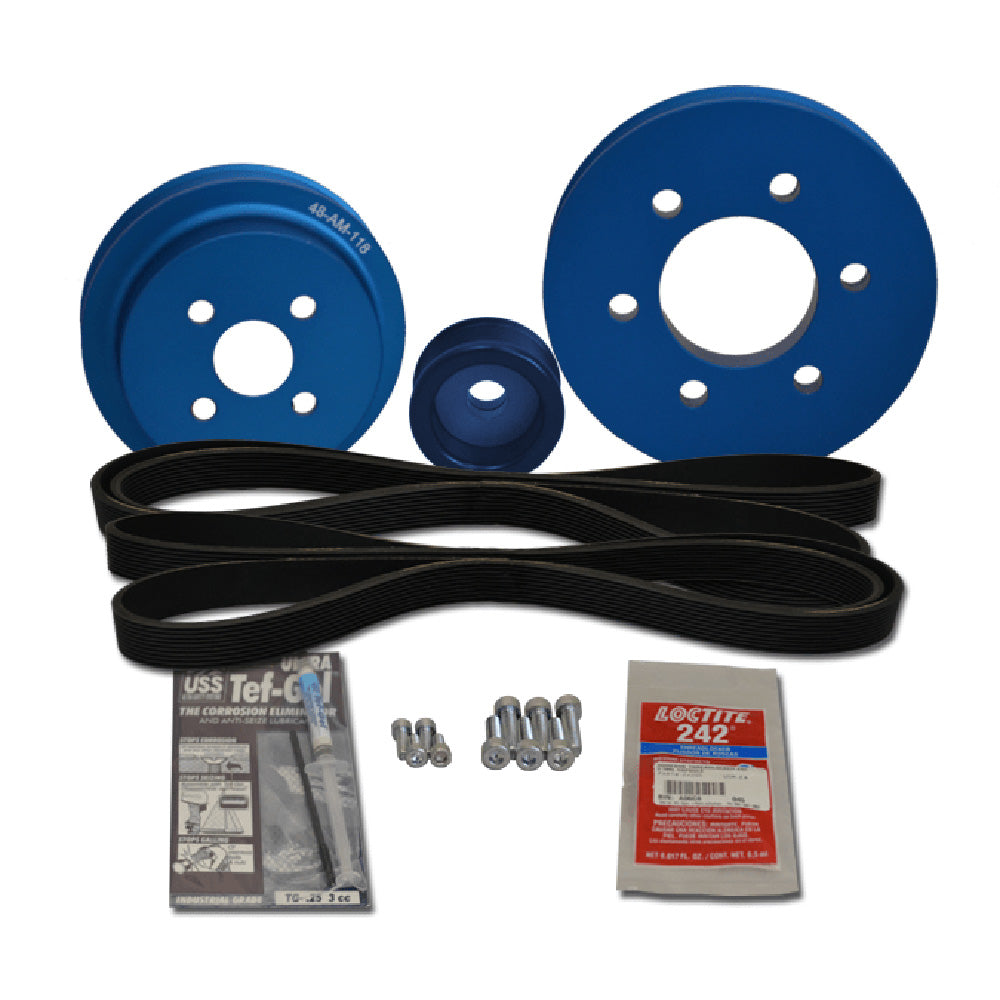 Balmar Pulley Kit for Yanmar 4LH-A Diesel Engines - AltMount Serpentine Conversion