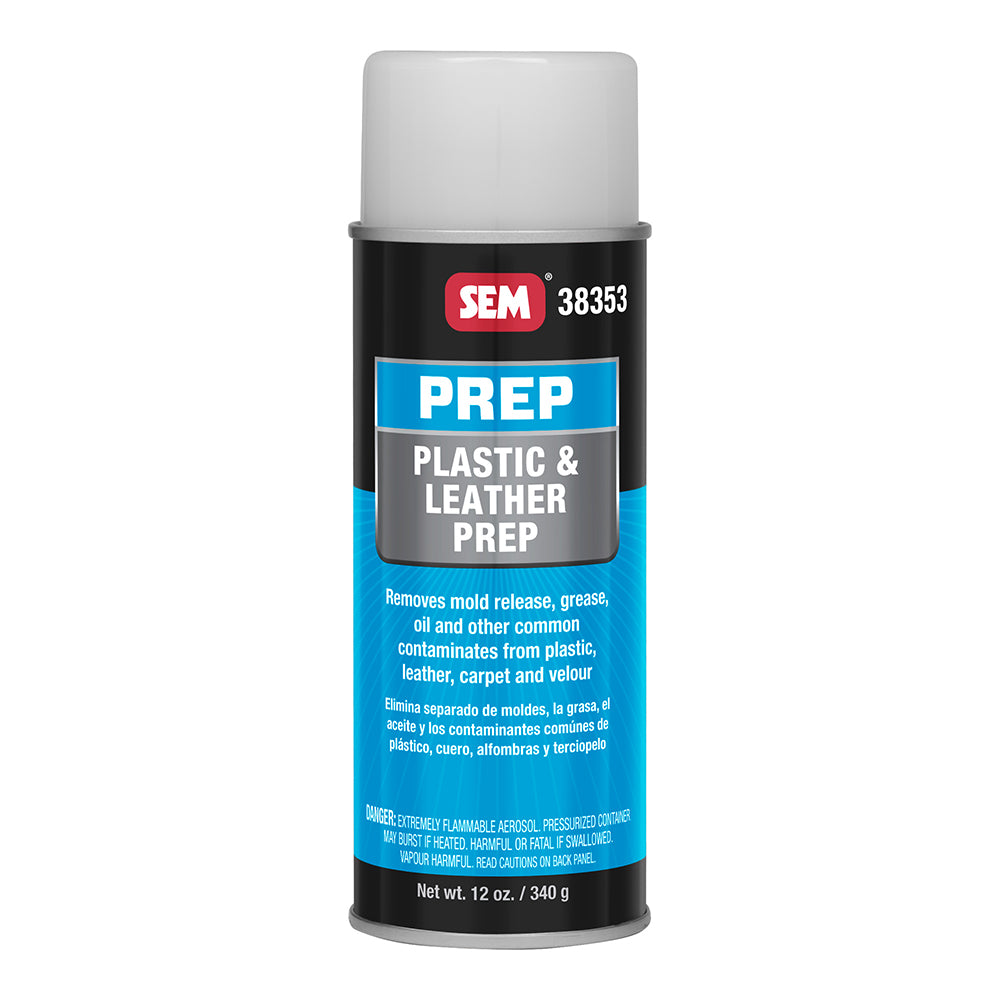 SEM Plastic & Leather Prep - 12oz | Effective Surface Cleaner for Automotive Refinishing
