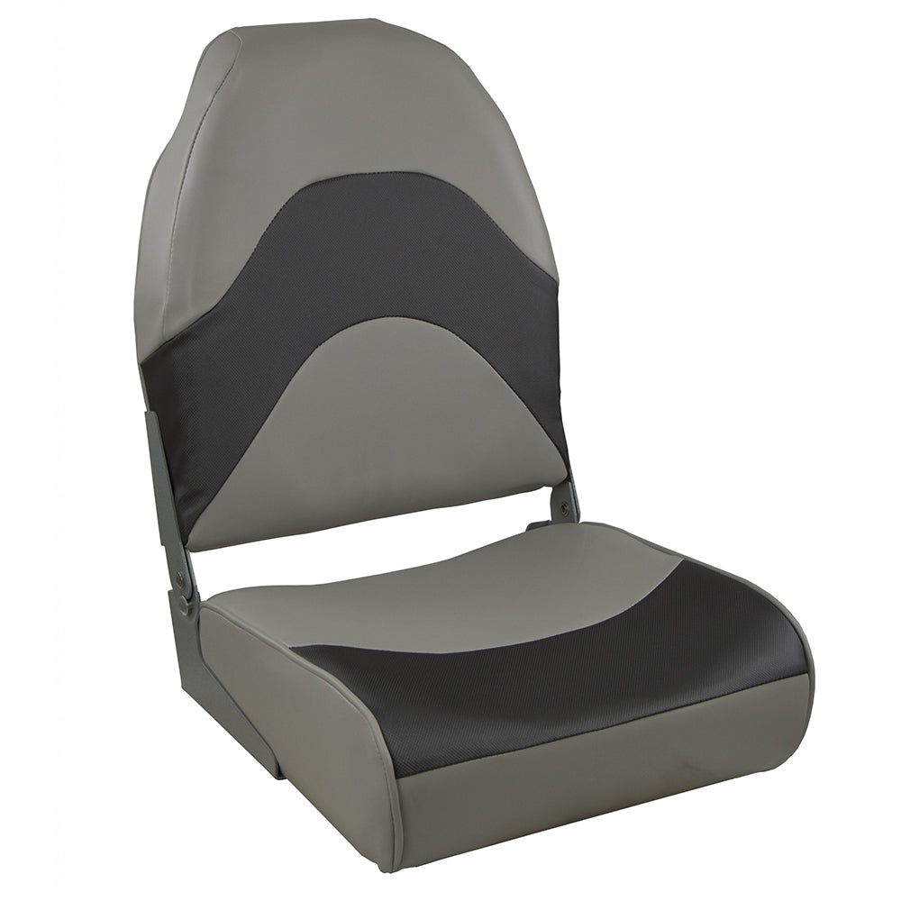 Springfield Marine Premium Wave Folding Seat - Grey with Meteor Stripe
