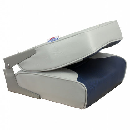 Springfield Marine Economy Multi-Color Folding Seat - Grey/Blue