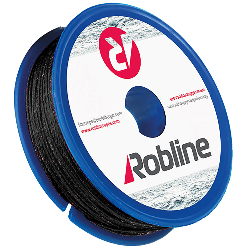 Robline Waxed Whipping Twine - 0.8mm x 40M Black for Rope End Finishing