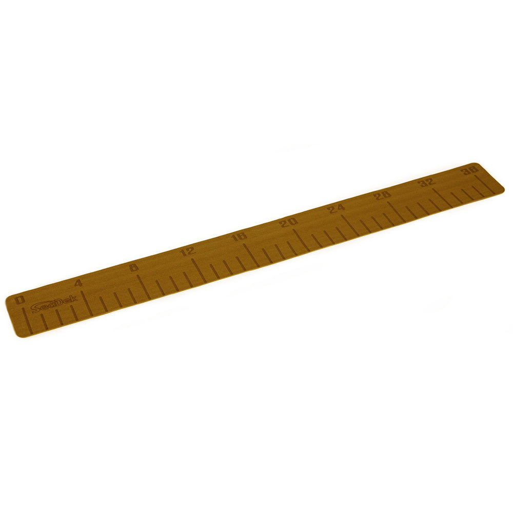 SeaDek 36-inch Fish Ruler - Mocha Brushed with SeaDek Logo for Boat Decks and Marine Use